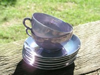 Old Blue Tea Cups
