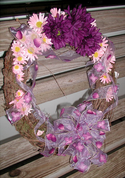 Flower Ribbon Wreath